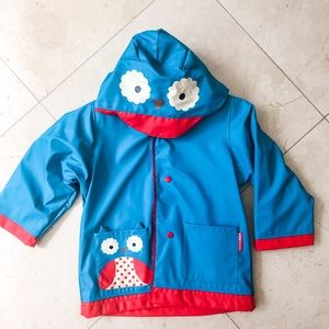 Skip Hop Blue & Red Kids Owl Raincoat